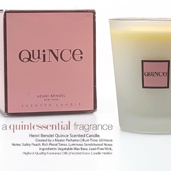 HENRI BENDEL Quince SCENTED FILLED GLASS CANDLE! Designer Rare NIB NWT - Picture 2 of 2